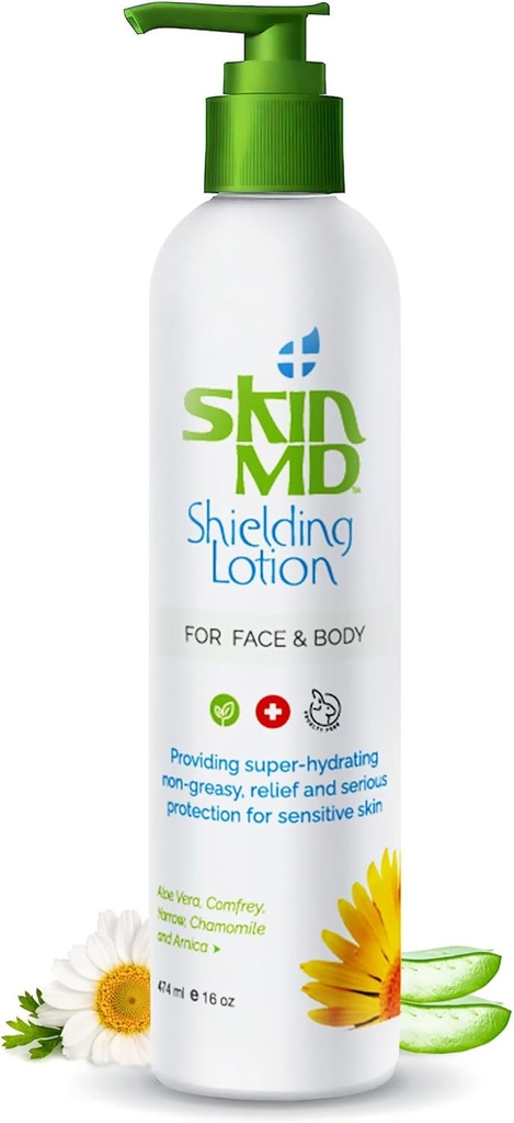 Osłony skóry MD - nawilżający balsam ciała dla wrażliwej skóry 124; Nietłuszczowy, Fast- Absorbujący Moisturizer z Plant- based Składniki 124; dla suchej skóry, Wyprysk i łuszczyca Relief - 16oz Dispenser