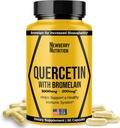Quercetin z suplementem Bromelain 1200mg, Quercetin 500 mg kapsułki, Pomaga wspierać zdrowe odporność, Potężny przeciwutleniacz, 60 Hrabia