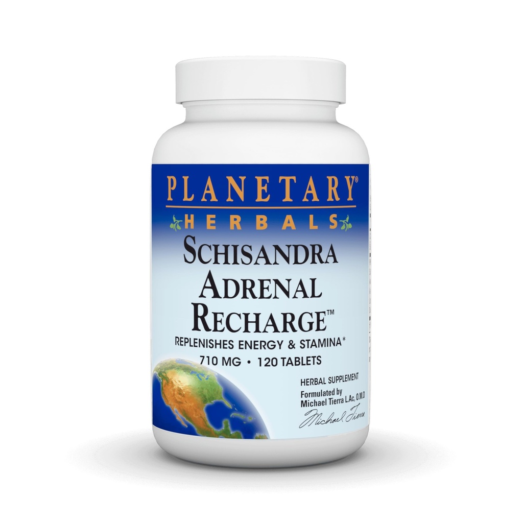 Planetarne zioła Schisandra Zespół nadnerczy 710mg z Yam Rhizome, Poria Sclerotium & More - 120 tabletek