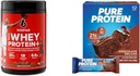 Six Star Elite 100% Białko serwatki Plus Potrójne Czekolada 1.8lbs i czystego białka Czekolada Deluxe Protein Bary 12 Hrabia Pack