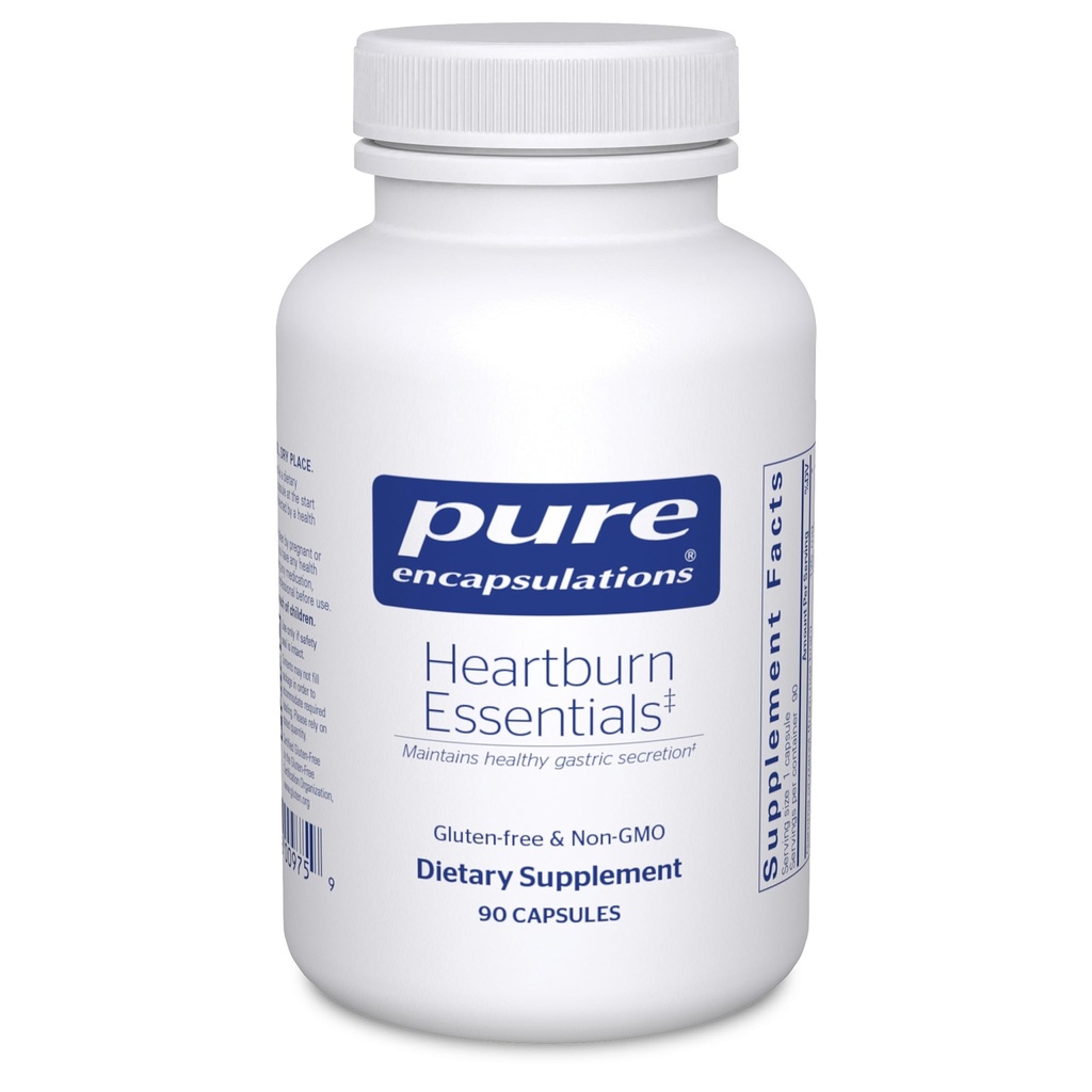 Pure Encapsulations Heartburn Essentials - Suplement diety pomaga zmniejszyć występowanie sporadycznie Heartburn & Niestrawność - z Slippery Elm Bark - 90 Kapsułki