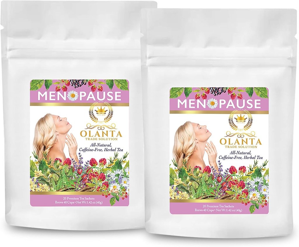 Herbata menopauza - Po menopauzie witaminy, suplementy menopauzy dla kobiet gorące błyski, Herbal ziołowy dla menopauzy, Assist immunologiczny, Menopauza Comfort - 40 Premium Tea Sachets