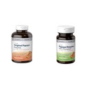 American Health Papaya Digestive Enzym Chewable Tablets Bundle - Oryginalny 600 Hrabia i z chlorofilem 100 Hrabia
