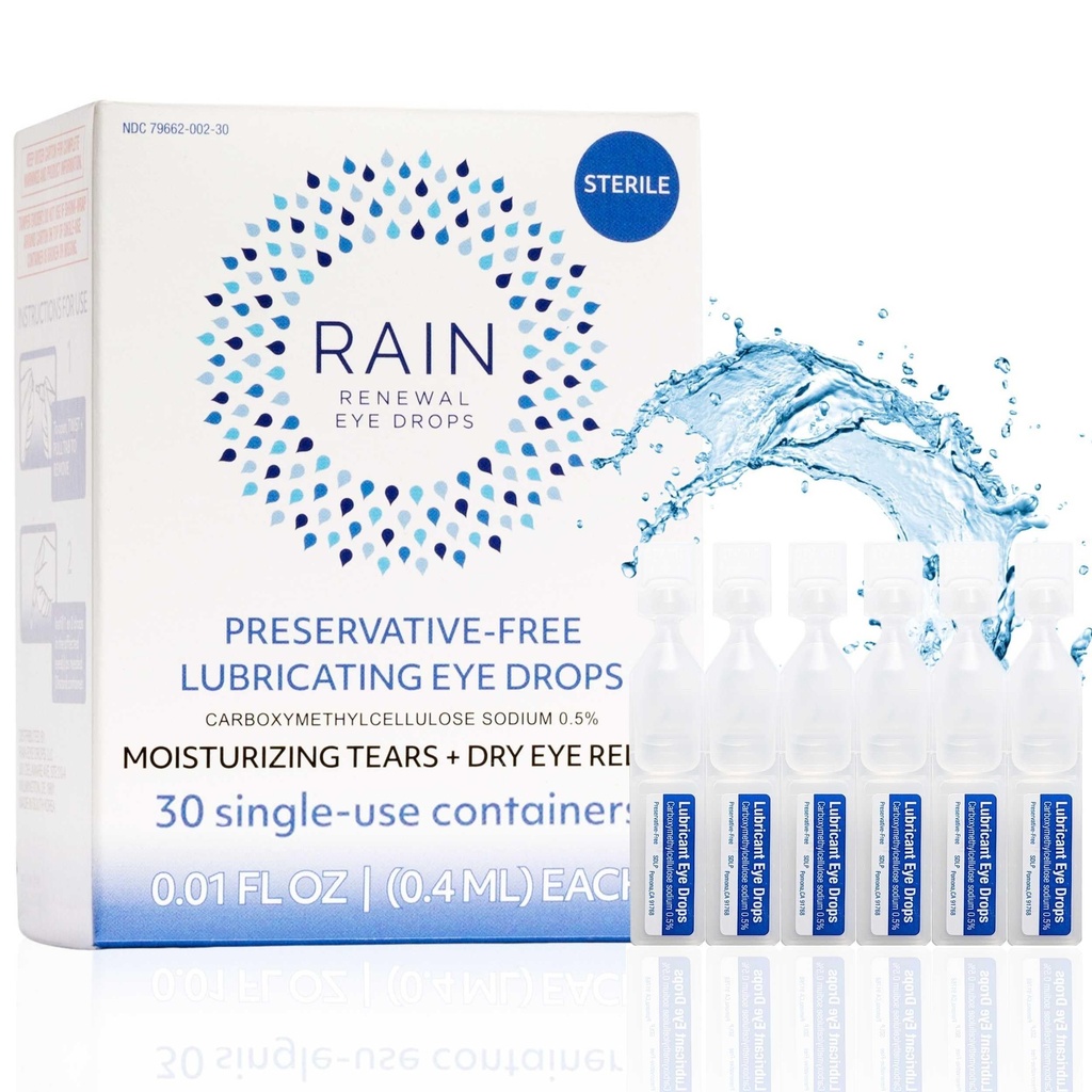 Deszcz Conservative Free Eye Drops dla ciężkich suchych oczu - Więcej naturalnych kropli do oczu dla suchego oka - Proprietary Formuła Relieves Suchy, Swędzacze Eyes - Cofnij swój komfort oka