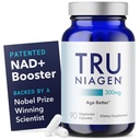 TRU NIAGEN Opatentowany NAD + Suplement do anty starzenia się i regeneracji komórek, 300 mg Niagen, 90 Służenia 124; Wspomaga energię komórkową, Mózg, Mięśnie 124; Nikotynamid Ribozyd (NR) Weź 1 Codziennie 124; 1 Butelka