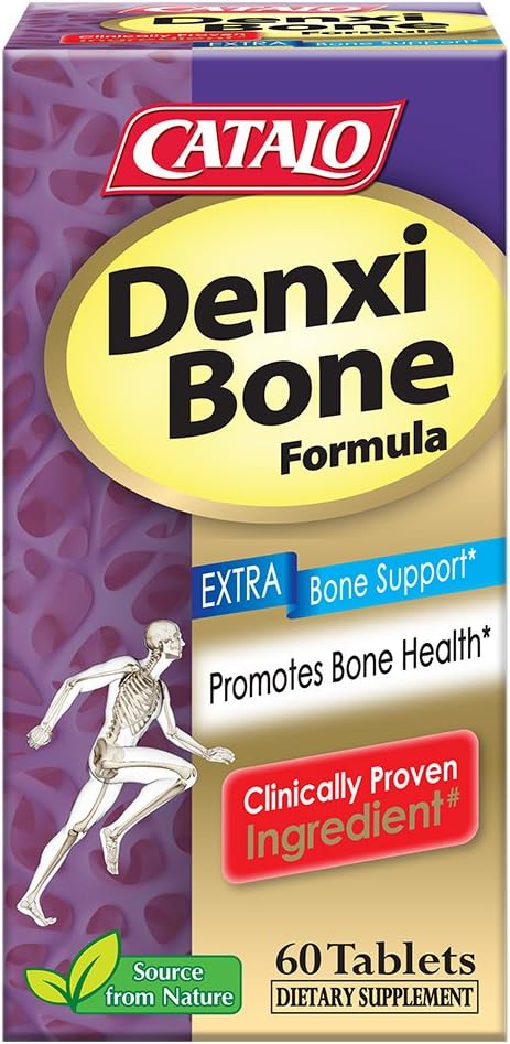 Formuła CATALO DenxiBone ™ - Algae Wapń z Islandii, Magnezu morskiego, Chelatu kwasu cynku i witaminy D3- 60 Tabletki