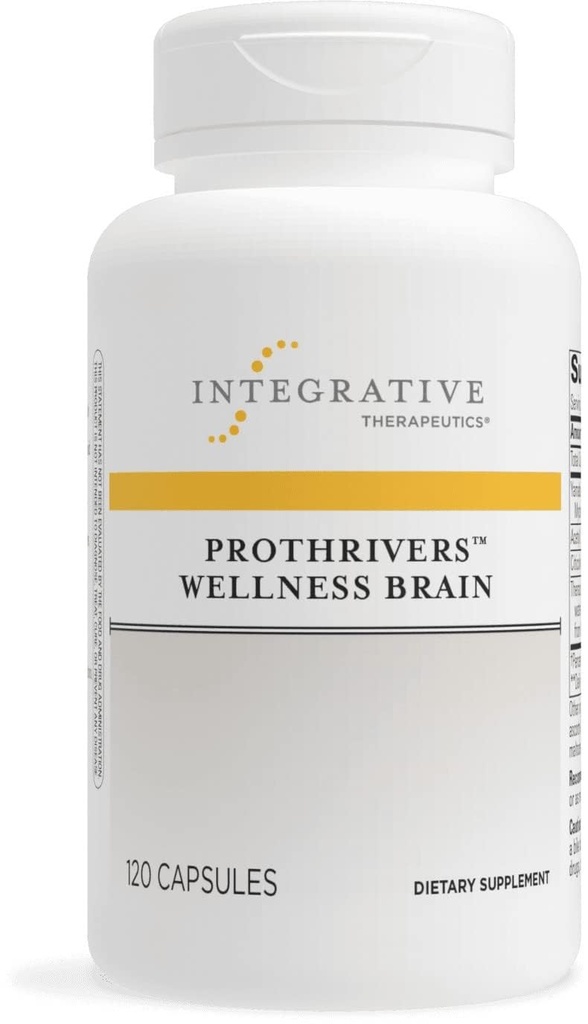 Interaktywna terapia Prothrivers Wellness Brain - Suplement do wsparcia zdrowia mózgu dla dorosłych * - Zawiera grzyb grzybowy Lwa - Wegan, Gluten- Free & Dairy - 120 Kapsułki (60 Servings)