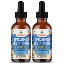 2000MG Liposomal Glutation Liquid, 98% Wchłanianie, Forma aktywna L- Glutation Supplement, Vegan Friendly, Potężny zespół przeciwutleniający dla układu immunologicznego, Obrona starzenia, Detox, 4 FL.OZ