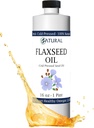 Zatural Aleksseed Oil Naturalnie Urosły 100% Czyste nasiona płatki wyciskane na zimno Wegan Omega tłuszczowe kwasy 16oz