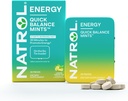 Natrol Quick Balance Mints energii, Suplement energetyczny, 30 Lemon zielona herbata naturalnie i artystycznie pachnące, 30 Count, 15 Day Supply