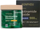 AGNPHDU- Nikotynamid liposomalny Ribozyd 120 Kapsułki Resveratrol, Quercetin - suplement NAD do anty- starzenia, Energia, Focus 900mg Suplement diety