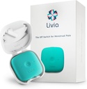 Livia Menstrual Pain Relief Device, Blue- Green - Off- Switch for Period Pain - Przenośne i dyskretne - Akcesoria do 12 godzin - Kompletny zestaw z Stick- On Pads - Partner podróży Go-