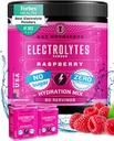 KLUCZOWE NUTRIENTY Wieloskładnikowa Electrolytes Proszek Nie Cukier - Soczysty Malina Electrolyte Proszek - Proszek nawadniania - Nie kalorie, Gluten wolny Keto Electrolytes Proszek - 90 Słupki - Made in USA