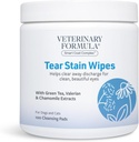 Weterynaryjny wzór Smart Coat Complex Eye + Face Wipes for Dogs & Cats, 100 ct - Delikatnie usunąć plamy łzowe, Czyste futro twarzy & Eye Absolution, Fragrance- Free, Moistened