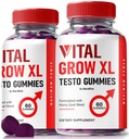 (2 Pack) Vital Grow XL, Official Vital Grow XL Testo Gummies for Men, Boost Stamina and Confidence Gummy for Mens, Vital GrowXL Mężczyzna Support Gomitas (120 Gummies)