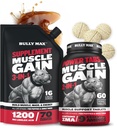 Bully Max 3- in-1 Liquid Dog Muscle Builder and Power Tabs (60 tab) Paleta - Wysokie suplementy proteinowe i do żucia Multivitamin dla wzrostu mięśni, energii i odzysku we wszystkich hodowlach, szczenięta i dorosłych psów