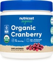 Nutricost Organiczny proszek żurawinowy, 8 oz, 5G na serwowanie - Non-GMO, Gluten- Free