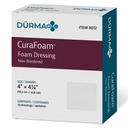 Dynarex 3012 CuraFoam Dressing, Non-Borded, Steryle, Zapewnia Cushioned i wilgotnej opieki nad ranami, 4 "x 4,25", Pack of 10