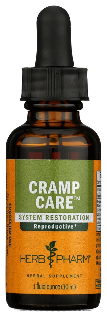 Herb Pharm Cramp Care Liquid Herbal Extract Drops do wsparcia zdrowego cyklu menstruacyjnego, 1 Oz