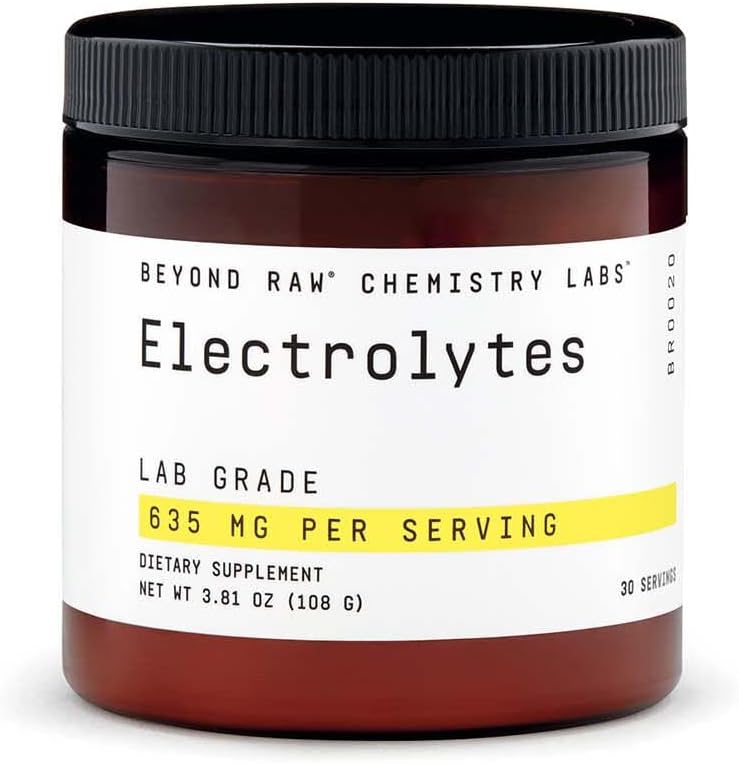 BEYOND RAW Chemia Labs Electrolytes Powder, Lab Grade, Gluten Free, Sugar Free Electrolyte Drink Mix, Wspiera wydajność i nawadnianie, 30 Służenie