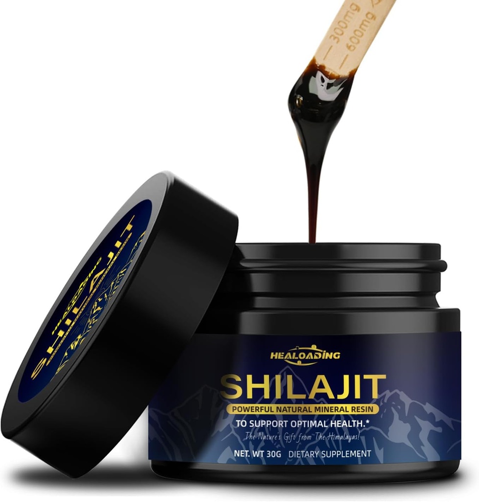 Shilajit Resin 100% Himalayan Shilajit: Supports Energy, Immunity, Antioxidant | 30g | Vegan-Friendly