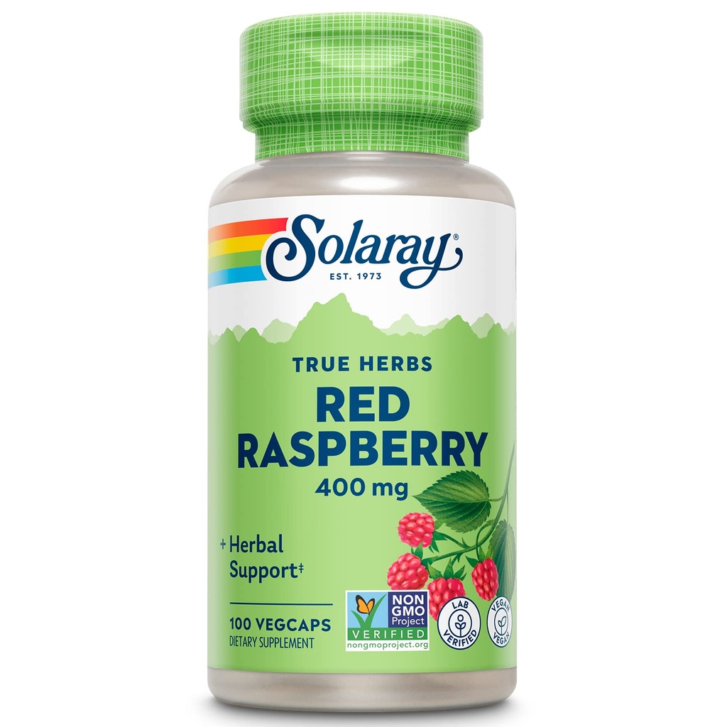 SOLARAY Red Raspberry Leaves kapsułki, 400 mg
