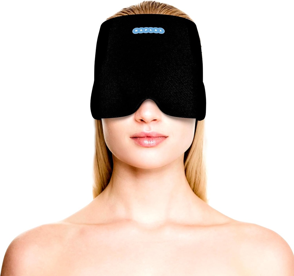 Migrena i ból głowy Relief Cap - Hot and Cold Therapy dla Migreny, Bóle głowy, Relief stresu i więcej - jeden rozmiar pasuje najbardziej - czarny