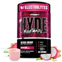 PROSUPPS Hyde Nightmare w proszku przed treningiem z kofeiną i alaniną Beta - Wstępny trening intensywnej energii, mentalna koncentracja i wydajność - Gimnazjum i suplementy fitness (Dragon Fruit, 30 Servings)