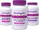 BariMelts Ścieżka do Bariatric Success Pack - Multivitamina z żelazem, Cytrynian wapnia i ADEK