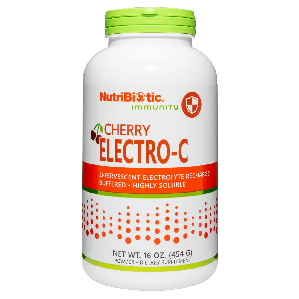 Nutric Biotic - Cherry Electro- C Witamina C & Electrolyte Proszek, 16 Oz 124; 850 Mg Witamina C Na Podawanie 124; Effermuscent Electrolyte Recharge 124; Buffed & Highly Soluble & 124; Non-GMO & Gluten Free