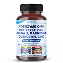 Koenzym Q- 10 Red Yeast Rice Quercetin Magnezu Malate, Glicynian, Cytrat - Made in USA