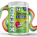 Xtend Original BCAA Powder Airheads Rainbow Berry Flavor, 7g BCAA i 2,5g L- glutamina, Sugar Free Post Workout Muscle Recovery Drink with Amino Acids for Men & Women, 30 Servings