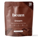Beam Dream Sleep Powder - Pomoc snu dla dorosłych z Melatonin, Magnez, L- Theanine, Reishi Mushroom & Apigenin Sleep Supplement, Sleepy Cocoa Bedtime Drink Mix, Brownie Batter Flavor, 30 Służenia