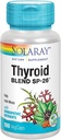 SOLARAY Thyroid Blend SP- 26 X4; Herbal Blend in / Cell Salt Nutrigents to help Support Healthy Thyroid Function 124; Non-GMO, Vegan Biend 124; 100 Serv BEND 124; 100 VegCaps