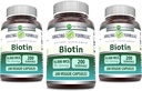 Biotin 10000 µg Veggie kapsułki 124; witamina B7 Suplement do Witaminy 124; nie- GMO 124; Gluten wolny 124; Made in USA (200 Count 124; 3 Pack)