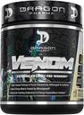 DRAGON PHARMA Venom Extreme Potency Pre- Workout, Laser Sharp Focus + Energy, Intensywna wydajność, Proven Składniki dla ulepszonego Vasodilation & Endurance (40 Służenie, Piña Colada)