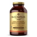 Solgar B- Complex "100", 250 Kapsułki wegetatywne - Wsparcie systemu nerwowego - Wsparcie metabolizmu energii - Non-GMO, Wegan, Gluten Free, Dairy Free, Kosher - 250 Sługi