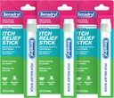 Benadryl Extra Siła anty- Itch Relief Stick, Bug Bite Itch Relief, Difenhydramina HCl Tematyczny analgesic & Cynk Acetate Protectant skóry, Wielki dla Camping Essentials, 0.47 fl oz (Opakowanie 3)