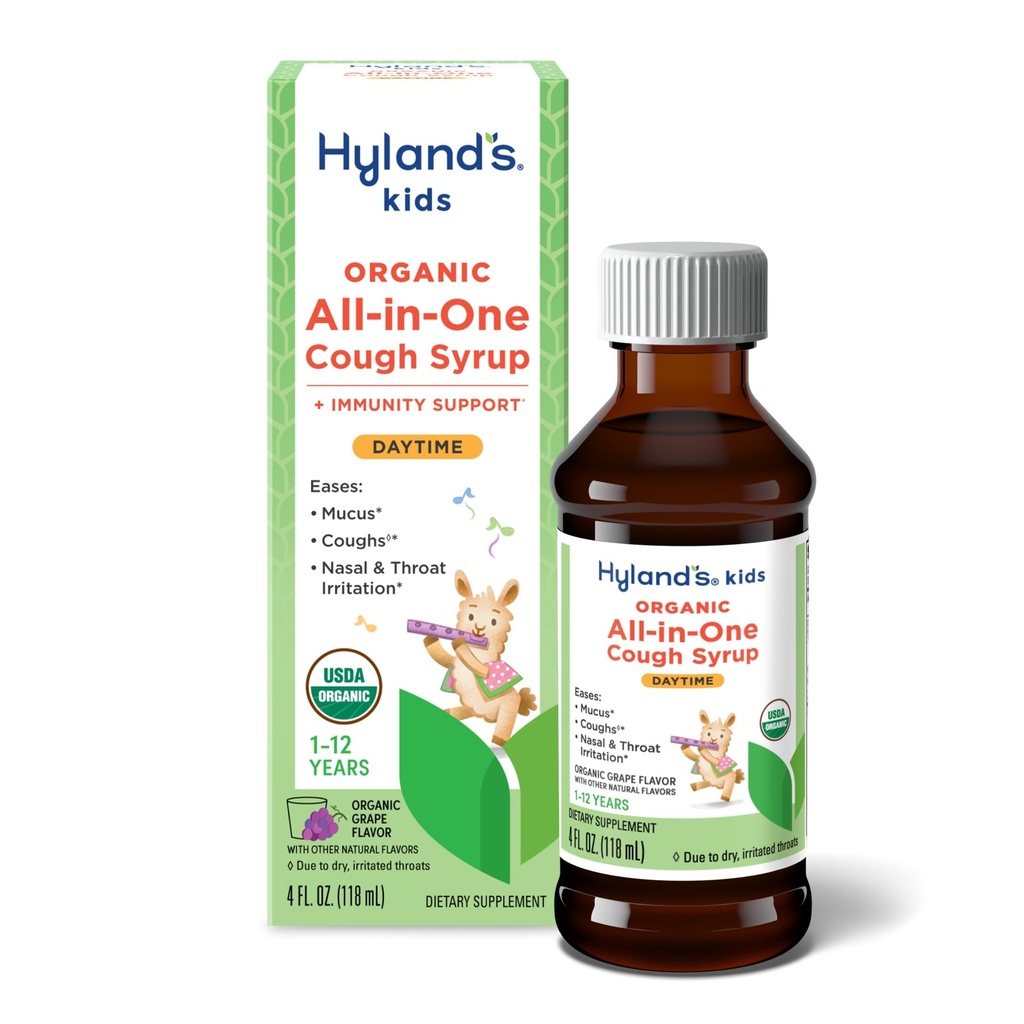 Hyland 's Kids Organic All in One Cough Syrop Daytime - Grape
