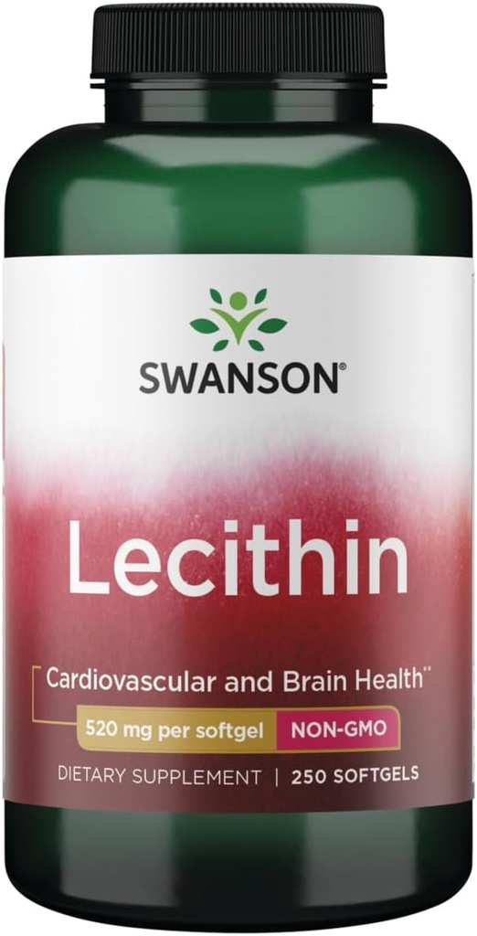 Swanson Lecithin Non-GMO 520 Miligramy 250 Sgels