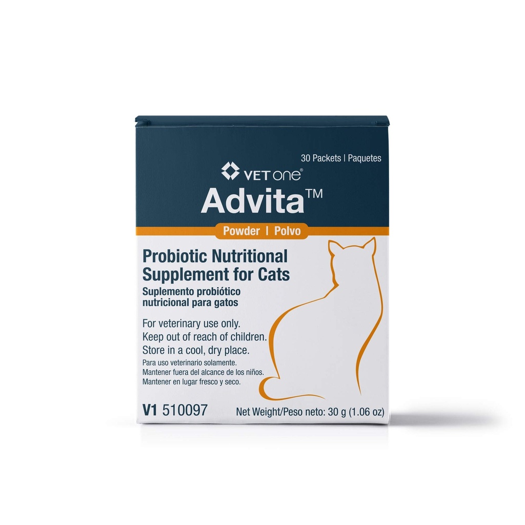 VetOne Advita proszek Probiotyczny suplement odżywczy dla kotów - 30 (1 gram) pakietów