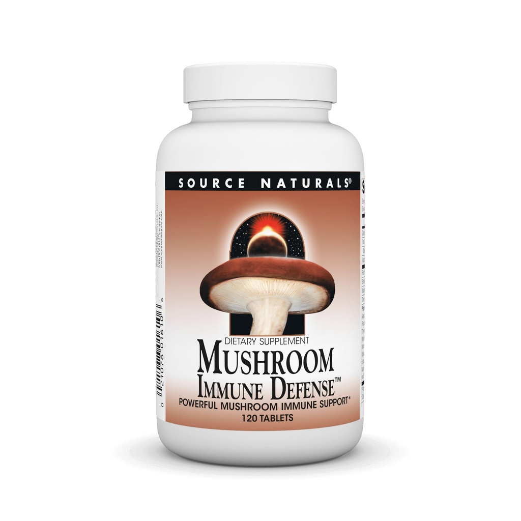 Źródło Naturals Mushroom Immune Defense, 120 tabletek