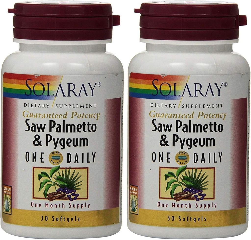 Saw Palmetto i Pygeum One Daily 30 Softgel (Opakowanie 2) Solaray