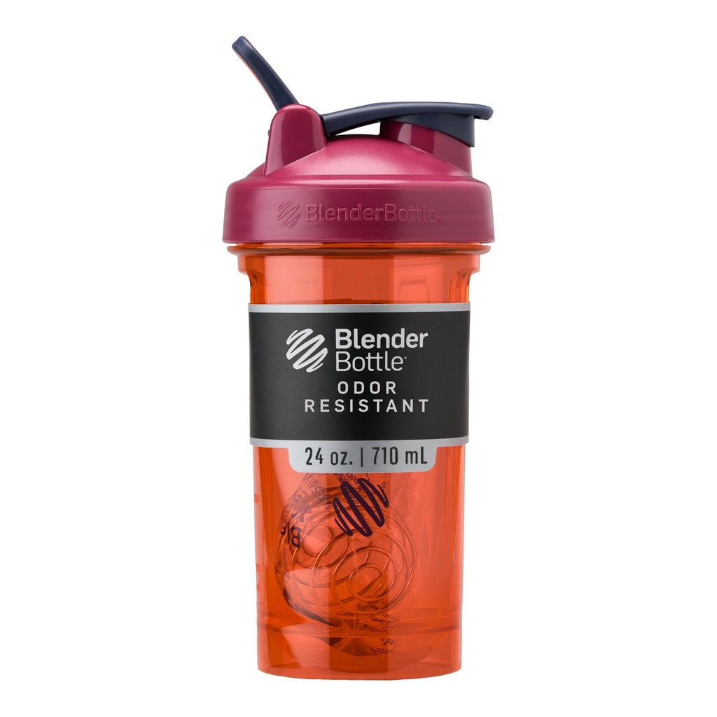 BlenderBottle Shaker Butelka Pro Series Perfect for Protein Shakes and Pre Workout, 24- Ounce, Koral