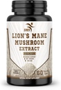 Lion 's Mane Pigułki Mushroom Cognition Kapsułki (60 Kapsułki wegetariańskie) 30% Polisacharydy - Lions Mane Extract Kapsułki 124; Suplement mózgu, dla zdrowia mózgu i wsparcia pamięci