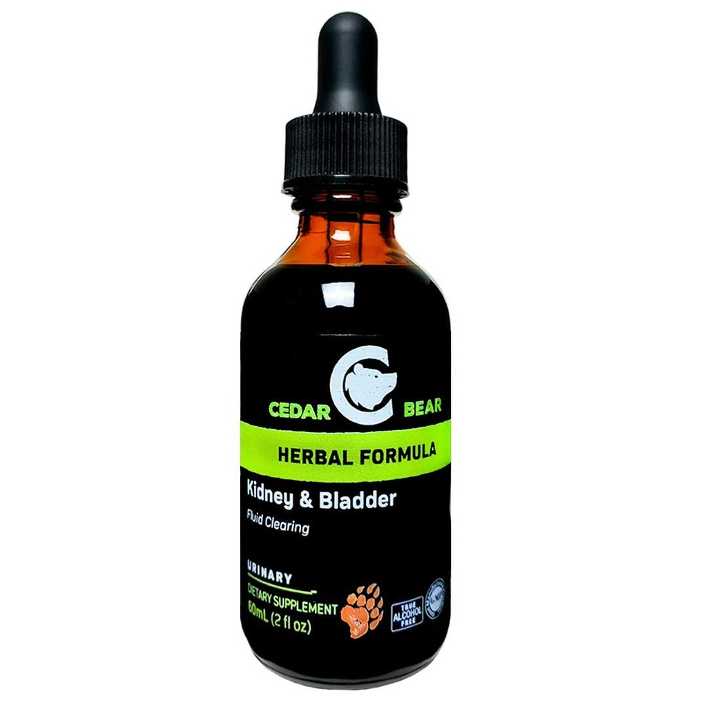 Cedar Bear Nerki & Bladder Miesza płynny suplement ziołowy, który łagodzi, Tonifies i wspomaga odpowiednią dynamikę płynów dla systemu pęcherza i moczu 2 Fl Oz