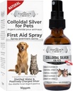 Colloidal Silver for Dogs, Dog Itchy Skin Relief, Hot Spot Leczenie dla psów i kotów, Opieka nad ranami dla zwierząt domowych, Dog Paw Licking Support, Pet Skin Soothing, 2oz (59ml) Butelka szklana
