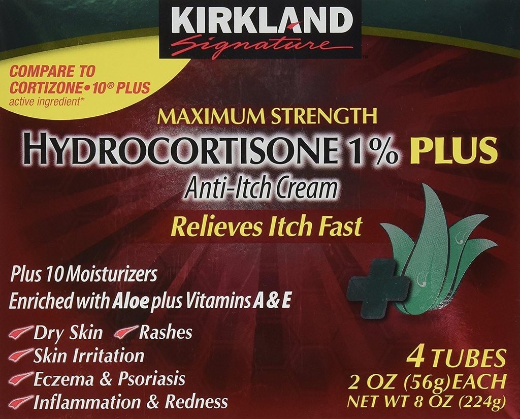 Kirkland Hydrocortisone% 1 Cream, 2 unce (opakowanie po 4)