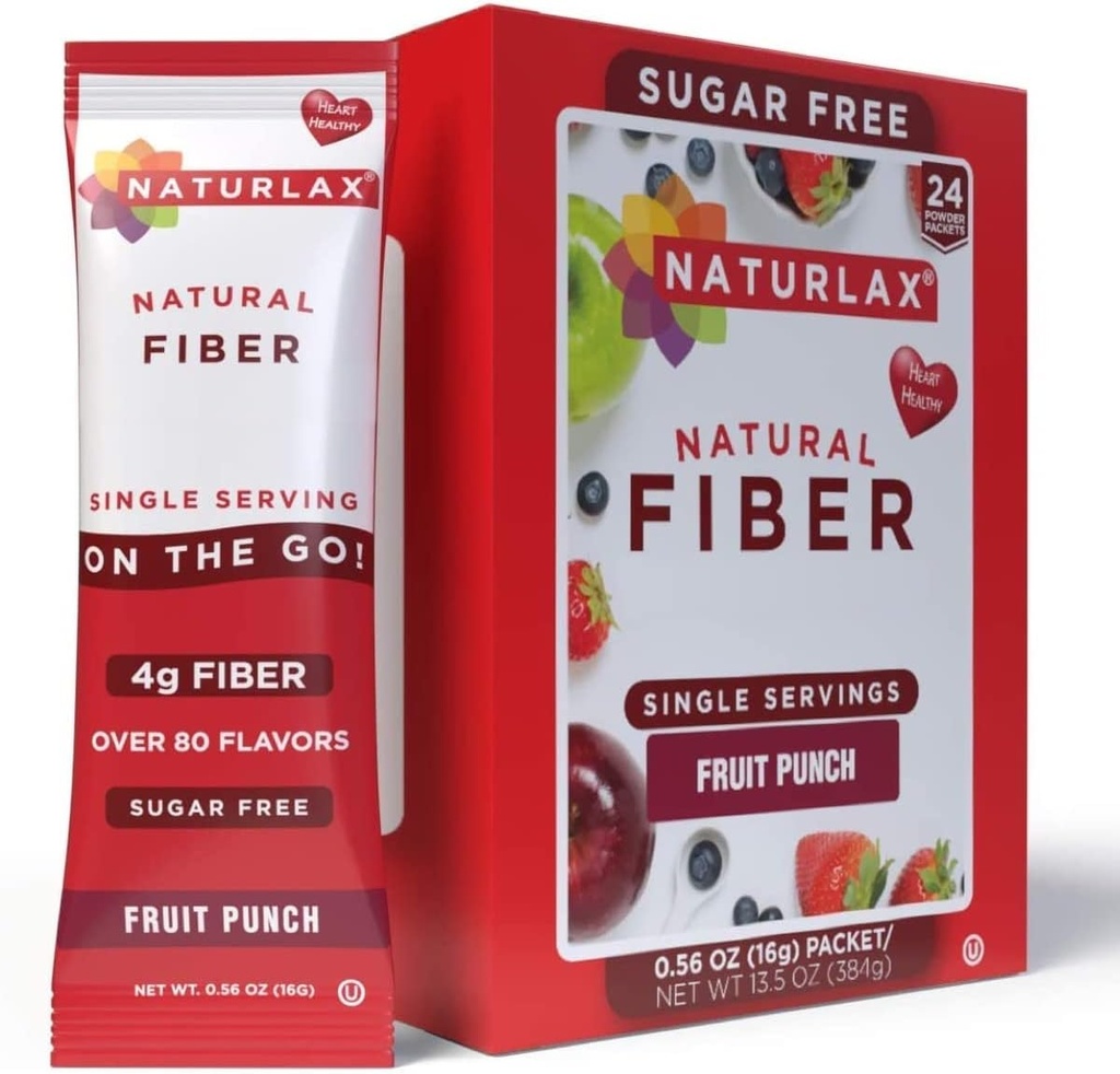 Cukier - Free Fruit Punch Flavored Pyllium Husk, 24 Fiber Pakiety